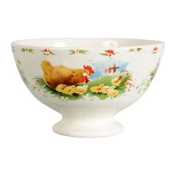 Comptoir De Famille Bol En Faïence Poulet Et Coq 75cl - Collectionneur