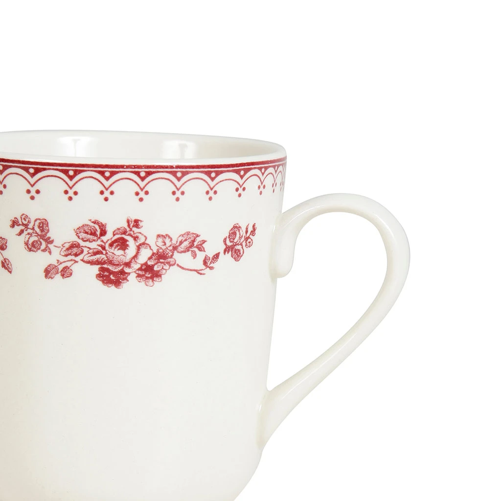 Comptoir De Famille Tasse Haute En Faïence Blanchet Et Rouge - Faustine – Image 2