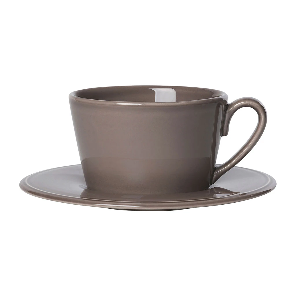 Côté Table Tasse Avec Sous-tasse En Faïence Poivre - Constance