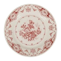 Comptoir De Famille Assiette Plate En Faience Bordeaux D26cm - Clothilde