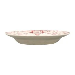Comptoir De Famille Assiette Creuse En Faience Bordeaux D22cm - Clothilde