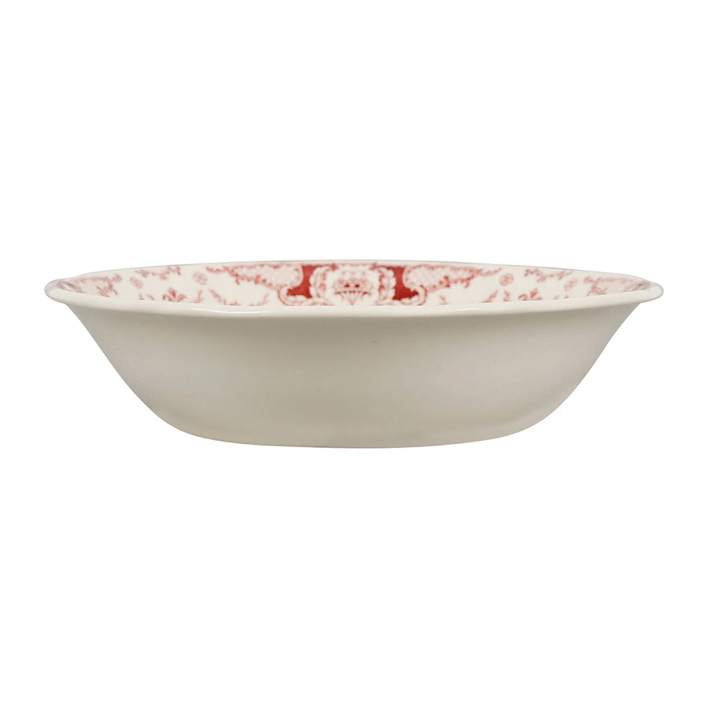 Comptoir De Famille Saladier En Faïence Blanc Et Bordeaux - Clothilde