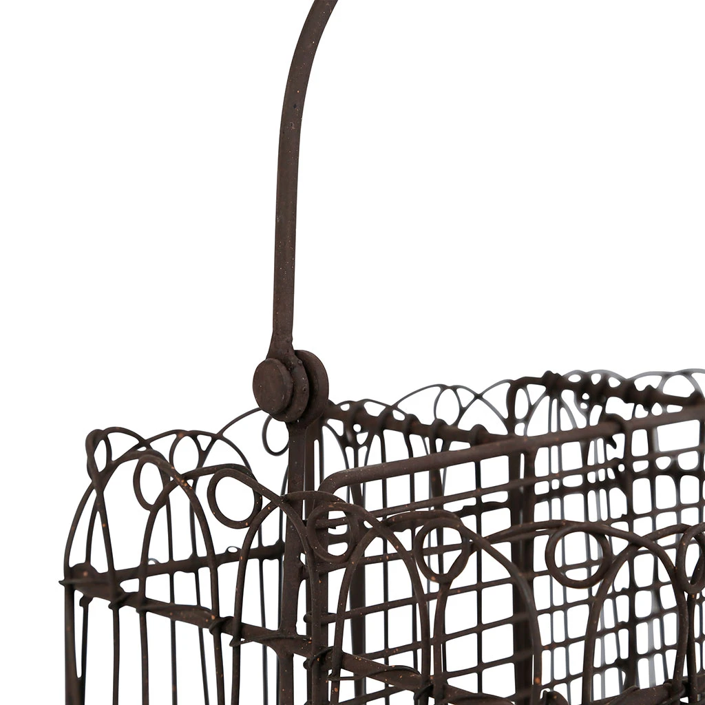 Comptoir De Famille Range Couvert En Fer Et Bois Brun - Tradition – Image 4