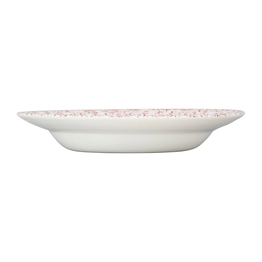 Comptoir De Famille Assiette Creuse En Faïence Bordeaux D23cm - P'tites Fleurs