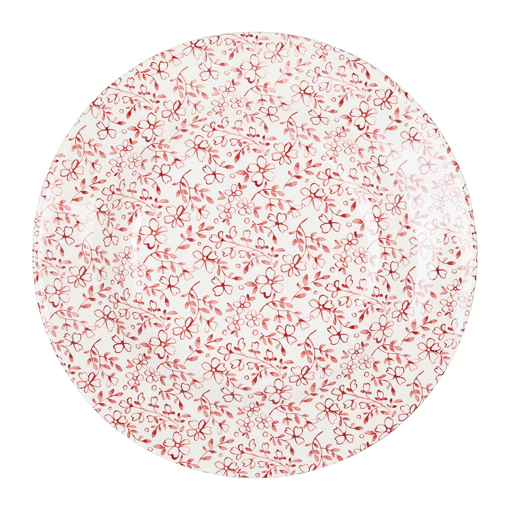 Comptoir De Famille Assiette Creuse En Faïence Bordeaux D23cm - P'tites Fleurs – Image 2