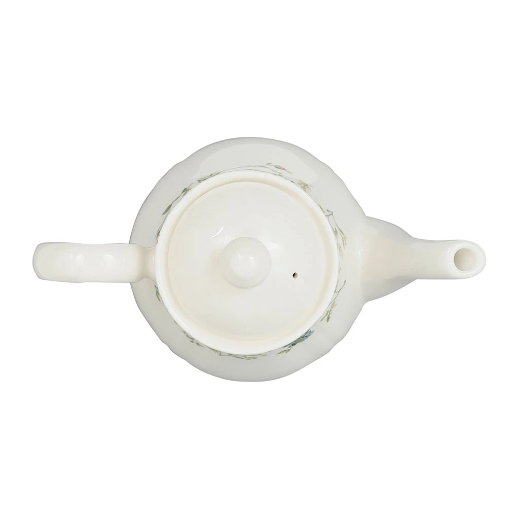 Comptoir De Famille Cafetiere En Faïence Blanc Et Multicolore - Fleurs Champs – Image 3