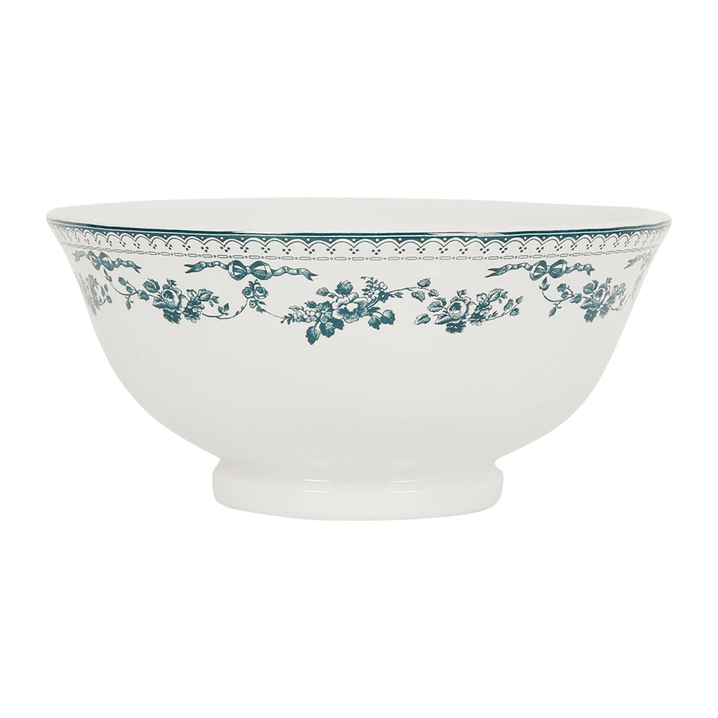 Comptoir De Famille Saladier Bleu Ancien En Faience - Faustine