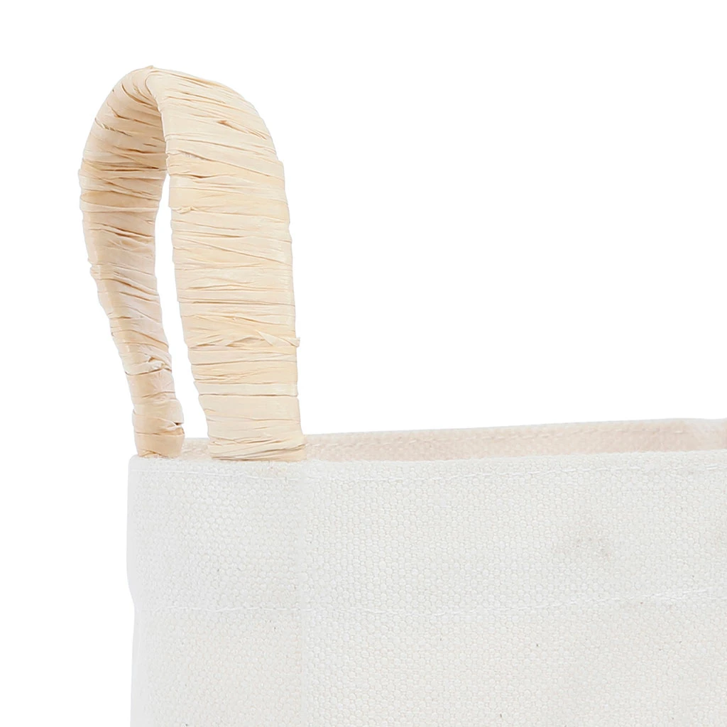 Comptoir De Famille Cache-bouteille Naturel En Toile De Coton Et Raphia - Emelise – Image 3