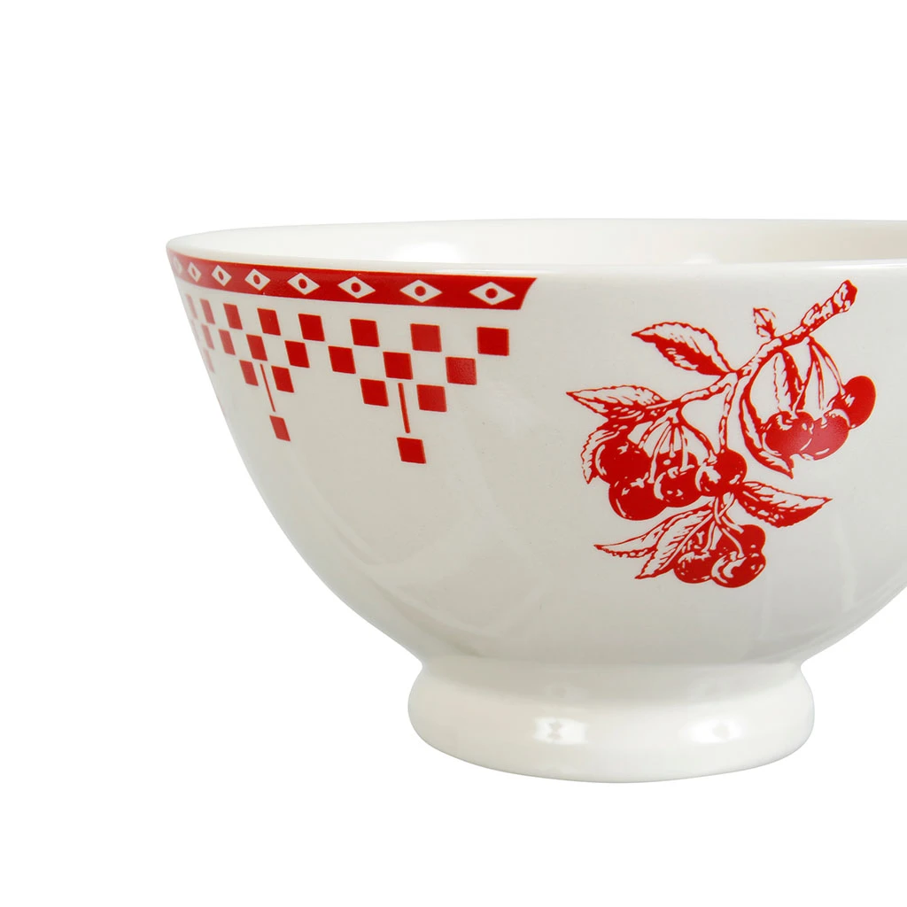 Comptoir De Famille Bol En Faïence Rouge 75cl - Damier – Image 2