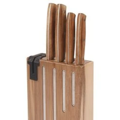 Jean Dubost Bloc De 4 Couteaux En Inox Et Acacia - Natural Life