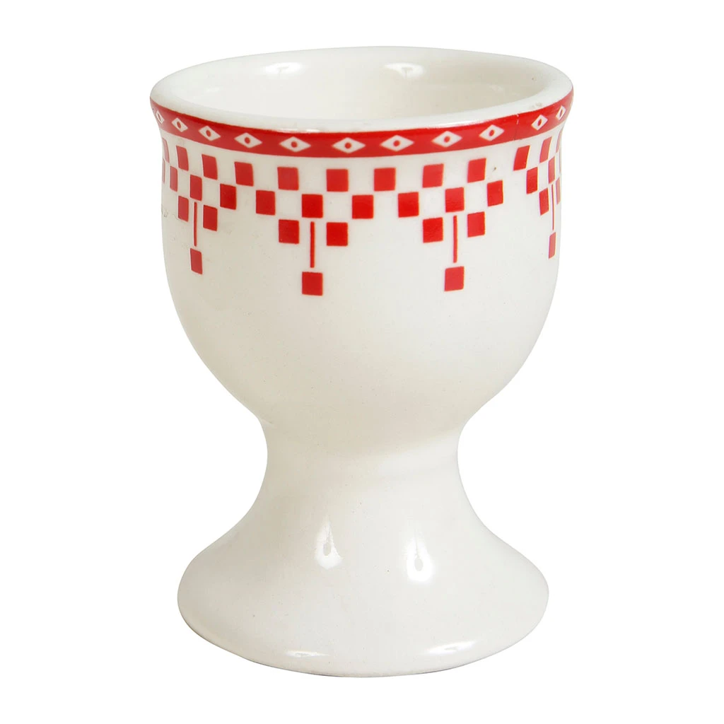 Comptoir De Famille Coquetier Damier Rouge En Faïence – Image 2