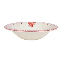 Comptoir De Famille Coupelle En Faïence Rouge D20cm - Damier