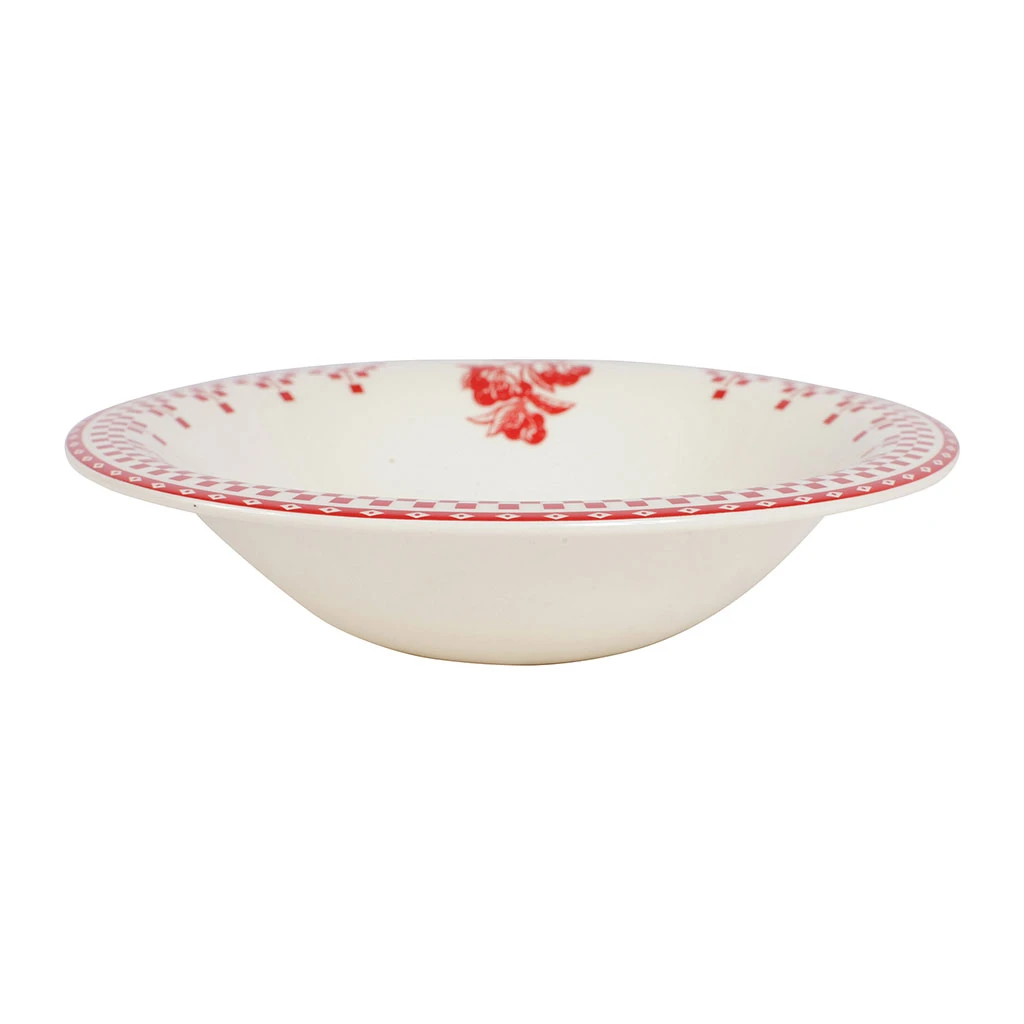 Comptoir De Famille Coupelle En Faïence Rouge D20cm - Damier