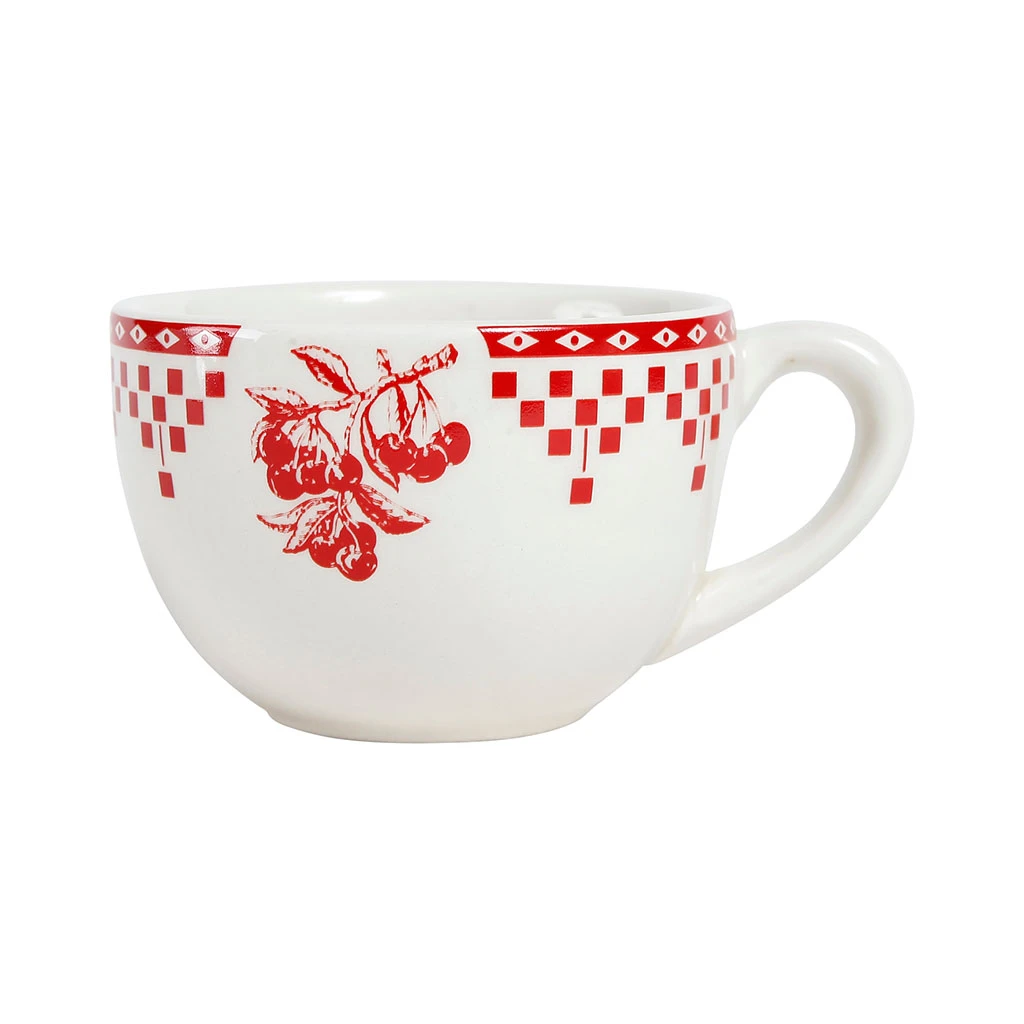 Comptoir De Famille Tasse à Thé Et Sous-tasse En Faïence Damier Rouge - Campagne – Image 3