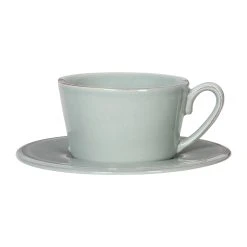 Côté Table Tasse Et Sous-tasse En Faïence Vert D'eau - Constance