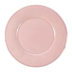 Côté Table Assiette Plate En Faïence Rose Poudré D28.5cm - Constance