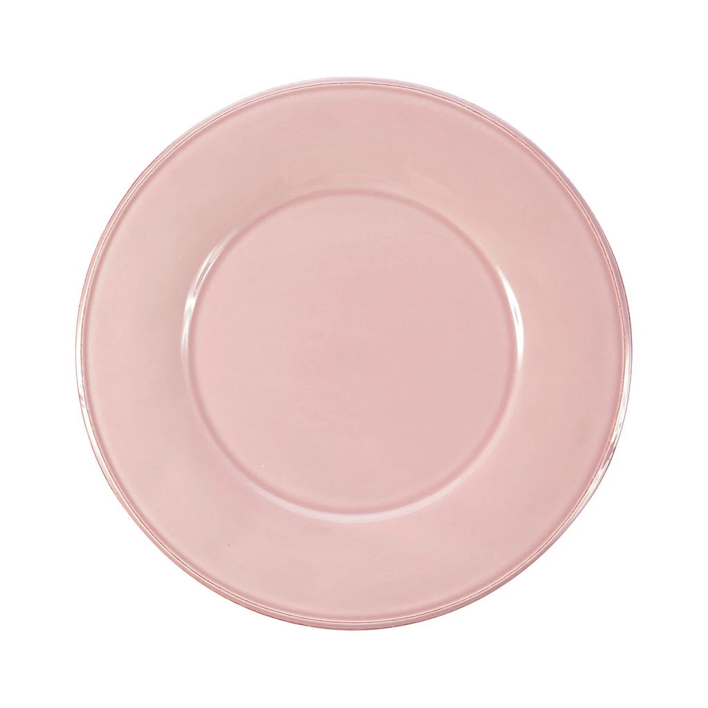 Côté Table Assiette A Dessert En Faïence Rose Poudré D23.5cm -constance