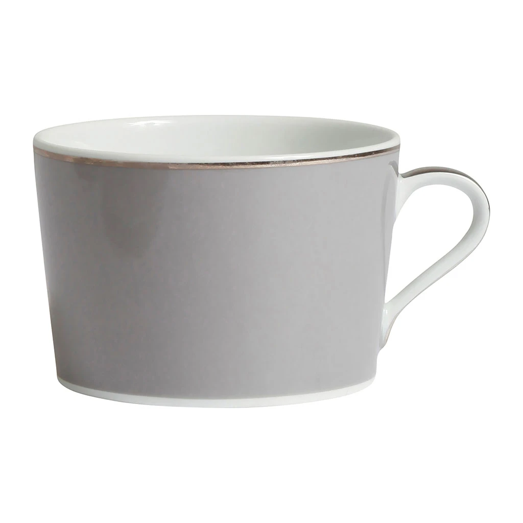 Côté Table Tasse Et Sous-tasse En Porcelaine Gris Et Platine - Ginger – Image 3