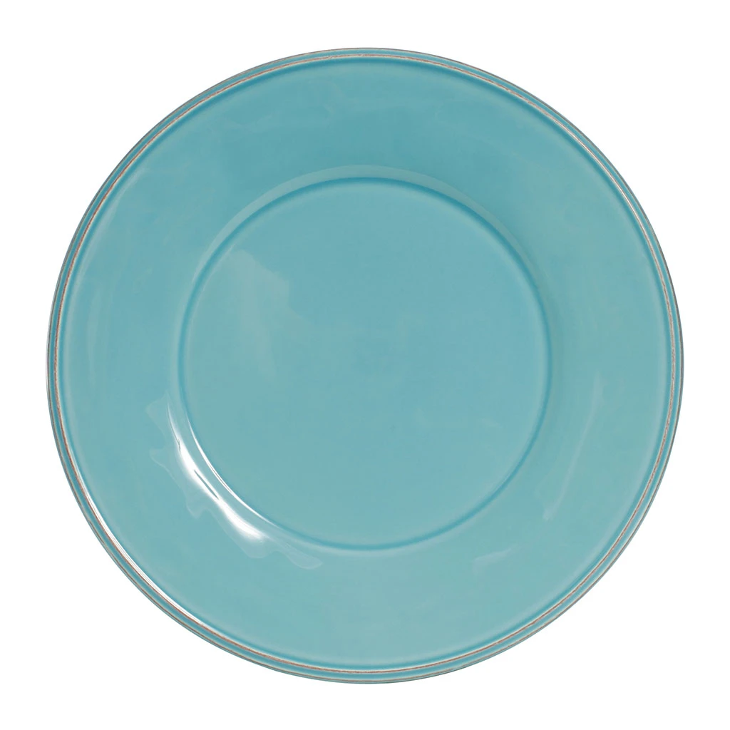 Côté Table Assiette Plate En Faïence Turquoise D28.5cm - Constance
