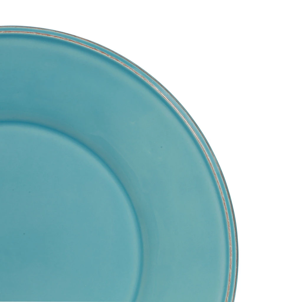 Côté Table Assiette Plate En Faïence Turquoise D28.5cm - Constance – Image 3