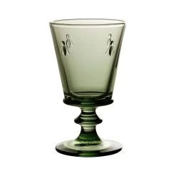 Côté Table Verre Ă Vin Abeilles Vert En Verre