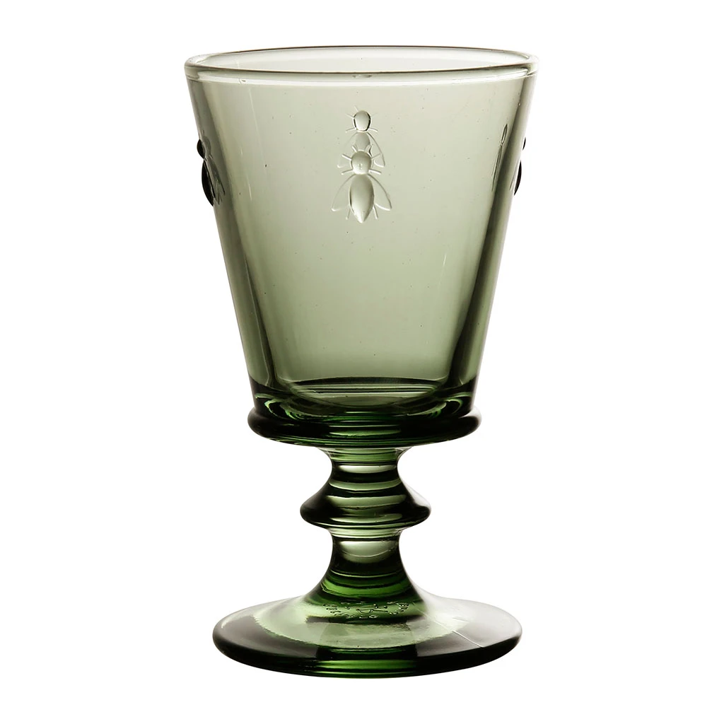 Côté Table Verre Ă Vin Abeilles Vert En Verre – Image 3