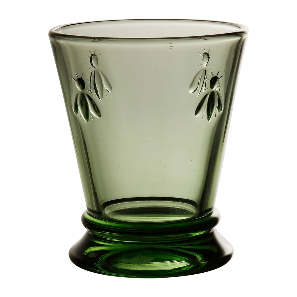 Côté Table Gobelet Abeilles Vert En Verre