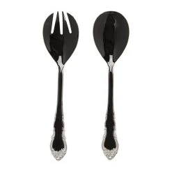 Côté Table Couverts à Salade En Inox Et Laiton Noir - Bessy