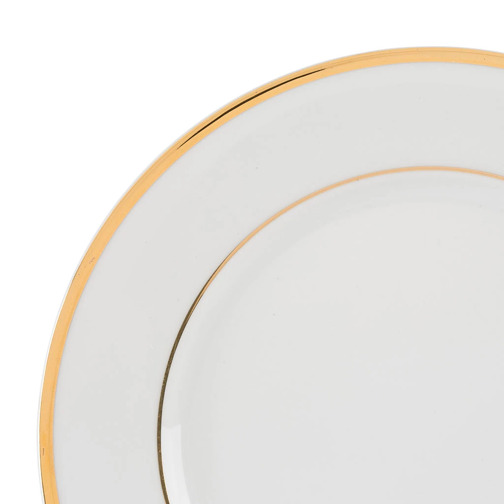 Côté Table Assiette Plate En Porcelaine Blanc Et DorĂ© D27cm - Ginger – Image 3