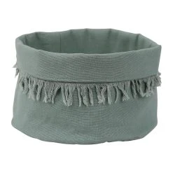Côté Table Paniere A Pain Nalia Vert D'eau D18xh15cm Coton 180g/m2