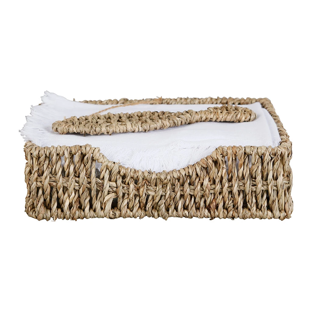 Côté Table Porte Serviettes En Jonc De Mer Naturel Et Fer Poisson - Borneo