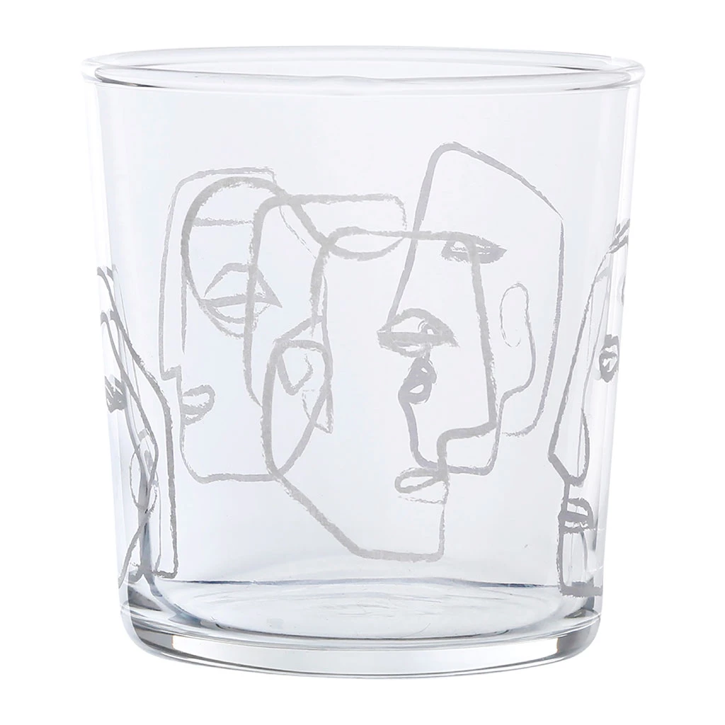 Côté Table Gobelet Visage Bodega Blanc 35.5cl En Verre