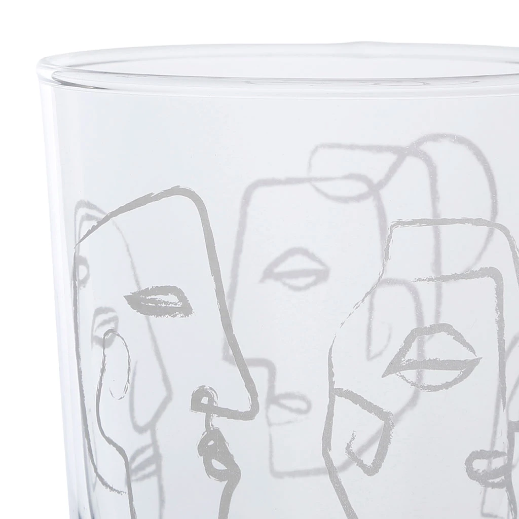 Côté Table Gobelet Visage Bodega Blanc 35.5cl En Verre – Image 3