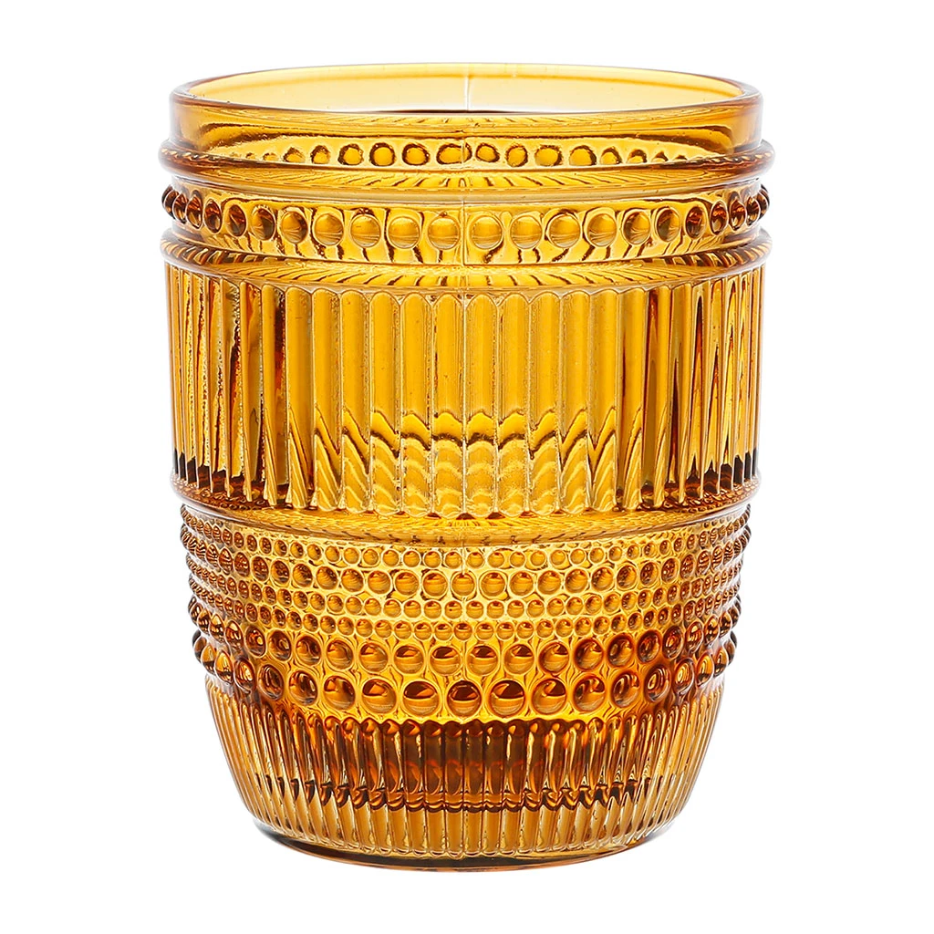 Côté Table Gobelet En Verre Ambre 27cl - Strie