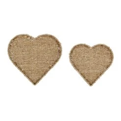 Côté Table Plateaux Coeur X2 En Jonc De Mer Naturel - Borneo
