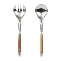 Côté Table Couverts à Salade En Inox Et Acacia - Art