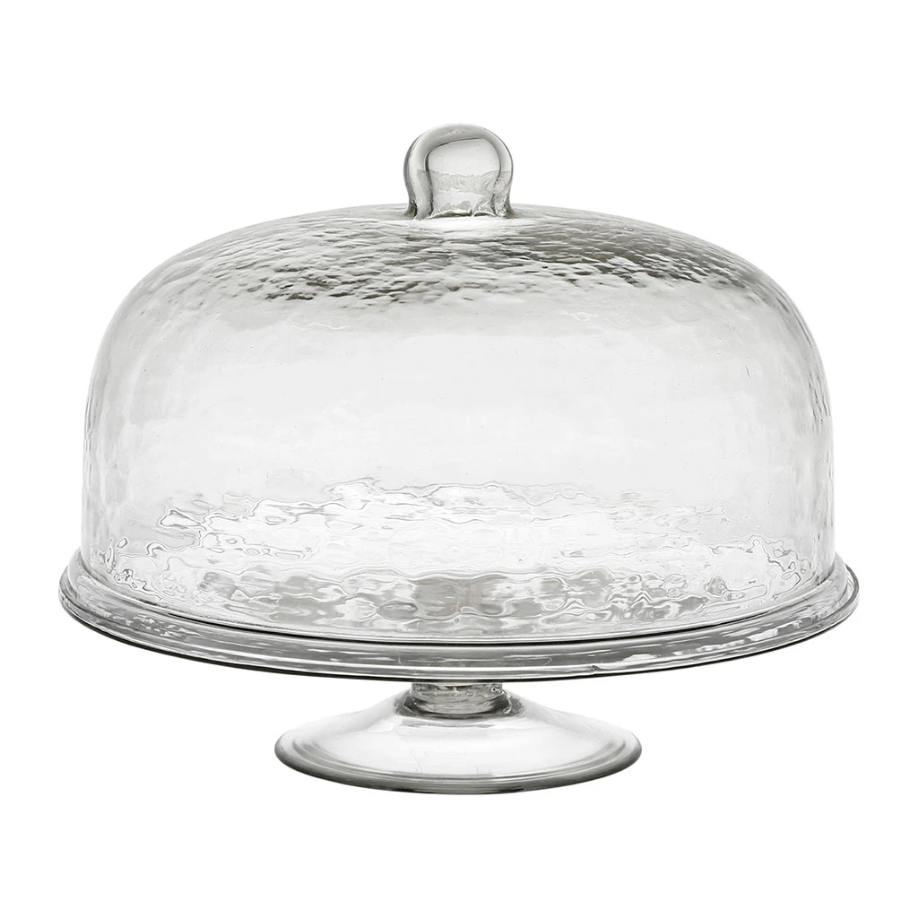 Côté Table Plat Sur Pied Avec Cloche D30xh25cm En Verre - Gaia