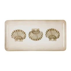 Côté Table Plateau Rectangulaire Taupe Et Doré 30.5x15.5cm En Fer - Bordemer