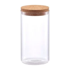 Zeller Bocal Verre Avec Couvercle En Liege 1.1l