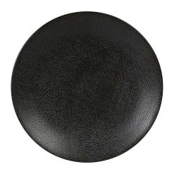Table Passion Assiette Plate En Grès Noir D27cm - Vesuvio
