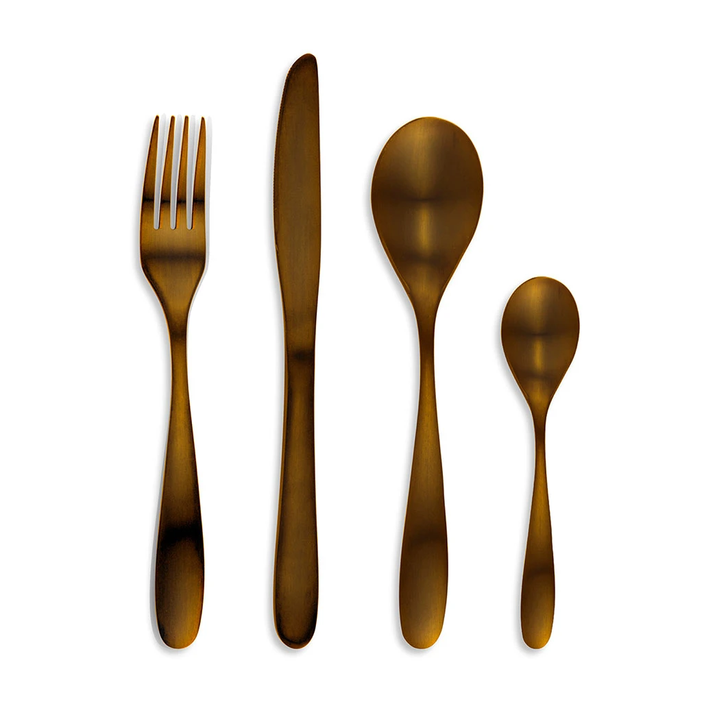 TARRERIAS BONJEAN Ménagère 16 Pièces En Inox Doré Mat - Bagatelle – Image 2