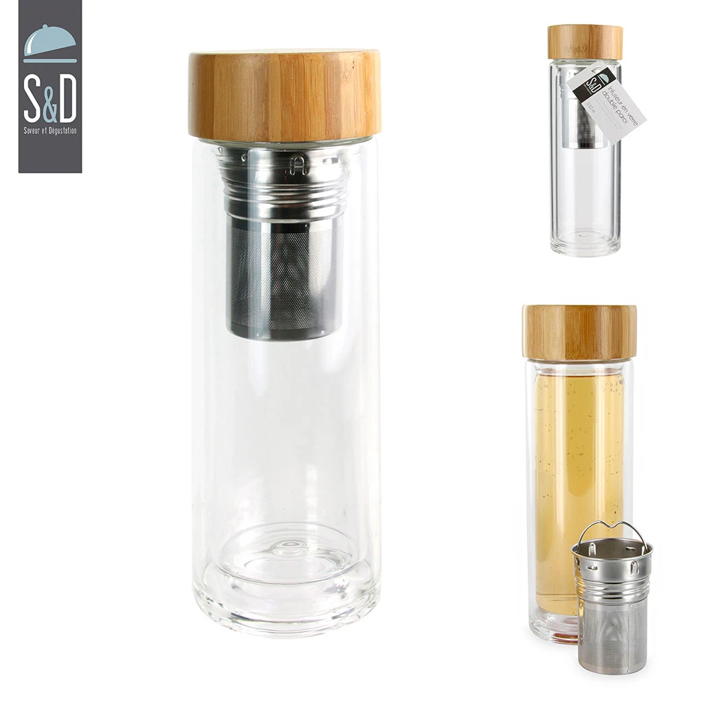 Cook Concept Infuseur En Verre Double Paroi Avec Bouchon Bambou – Image 6
