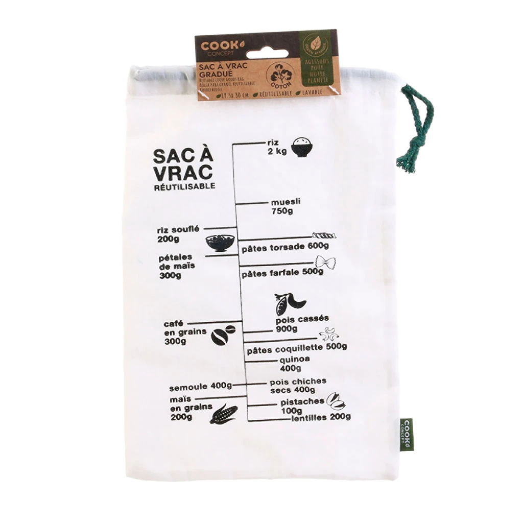 Cook Concept Sac Gradué Lavable Spécial Vrac