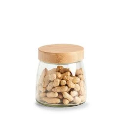 Zeller Bocal Hermetique En Verre Avec Couverble En Bambou 95cl