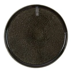 Home Déco Factory Assiette Plate En Grès Noir D26cm