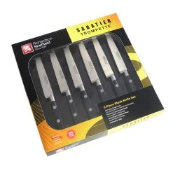 AMEFA Coffret 6 Steaks Lame Acier Lisse - Sabatier Trompette