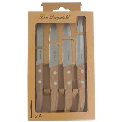 AMEFA Set 4 Couteaux En Acier Et Bois - Naturel Forest