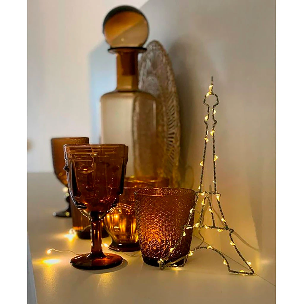 Opjet Verre à Pied Visage Ambre – Image 5