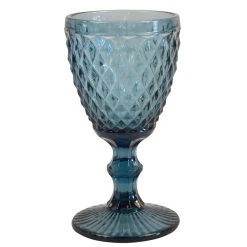 Sibo Homeconcept Verre A Pied Diamond 34cl Bleu