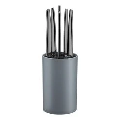 Laguiole Bloc De 6 Couteaux Steaks Jet Sablé